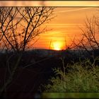 der erste Sonnenuntergang 2015 bei Gieboldehausen im Eichsfeld