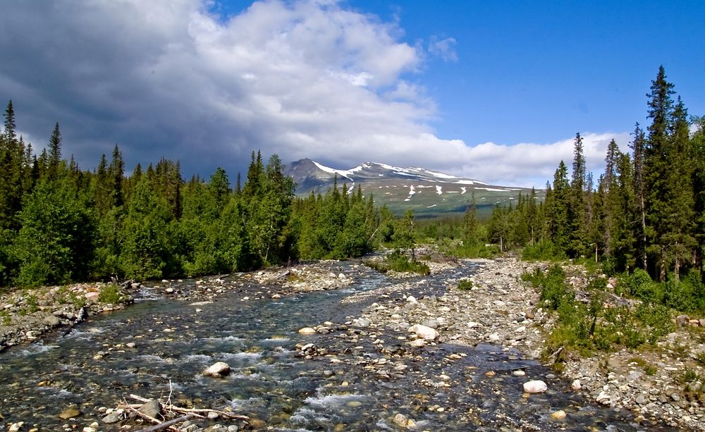 Der erste Wandertag Kvikkjokk Njunjes