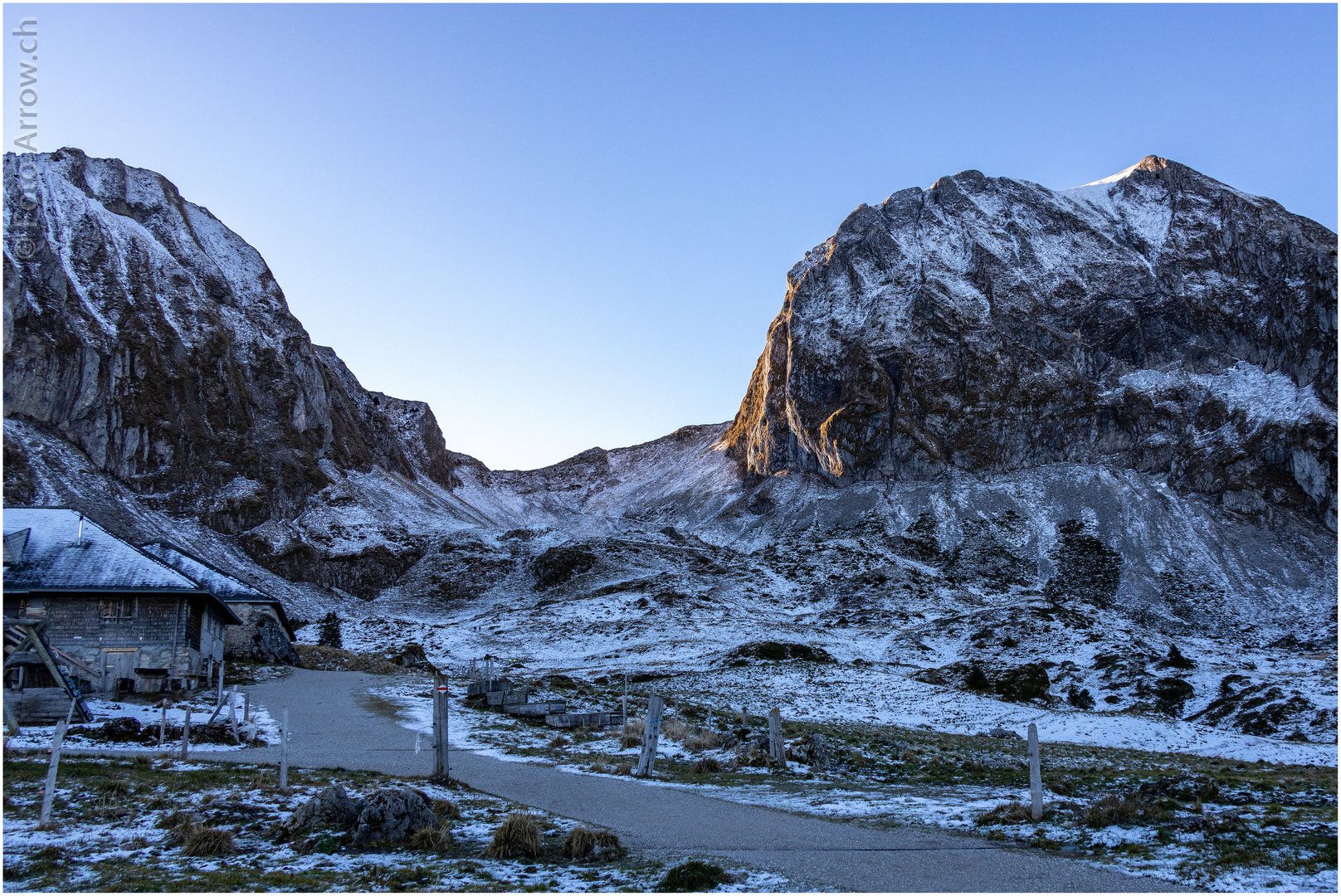 Der erste zaghafte Schnee, Aufnahme vom 18.11.2020