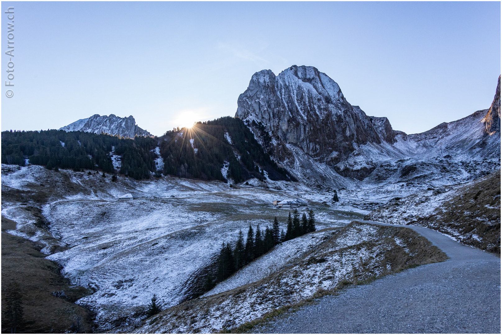 Der erste zaghafte Schnee, Aufnahme vom 18.11.2020