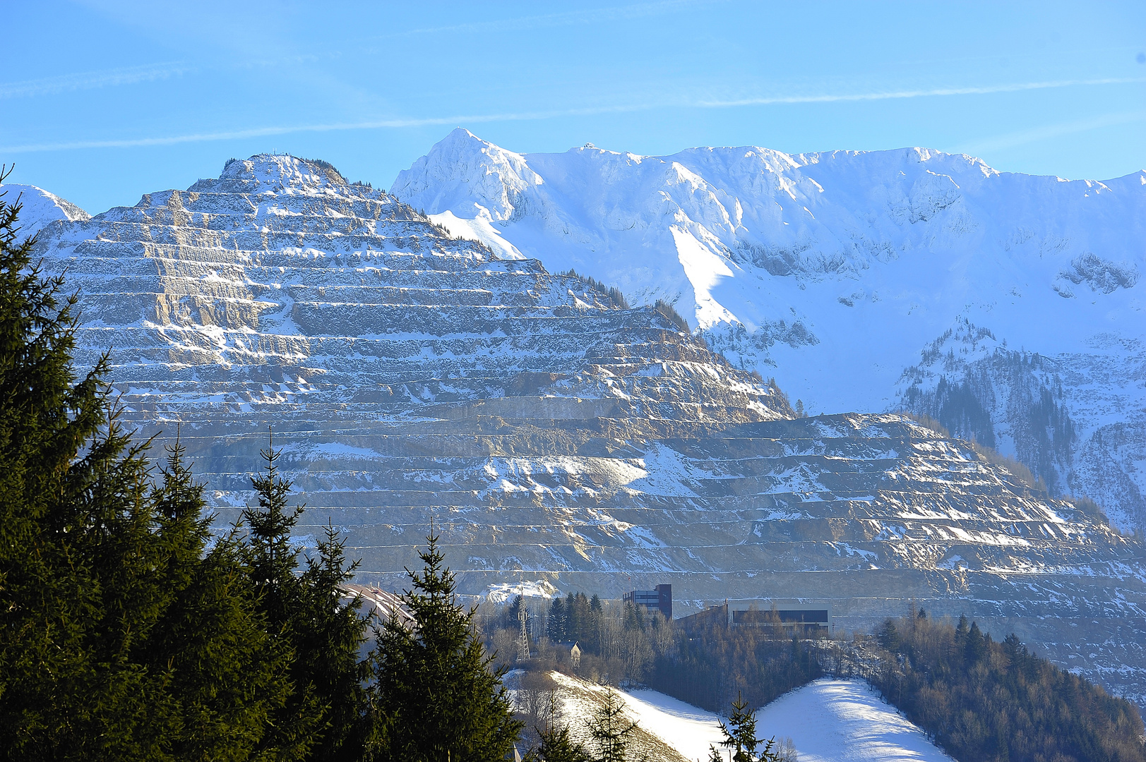 Der Erzberg im Winter