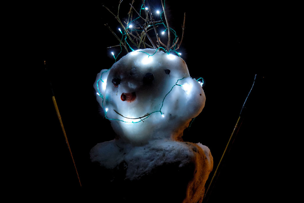 Der este Schneemann Winter 2011/12