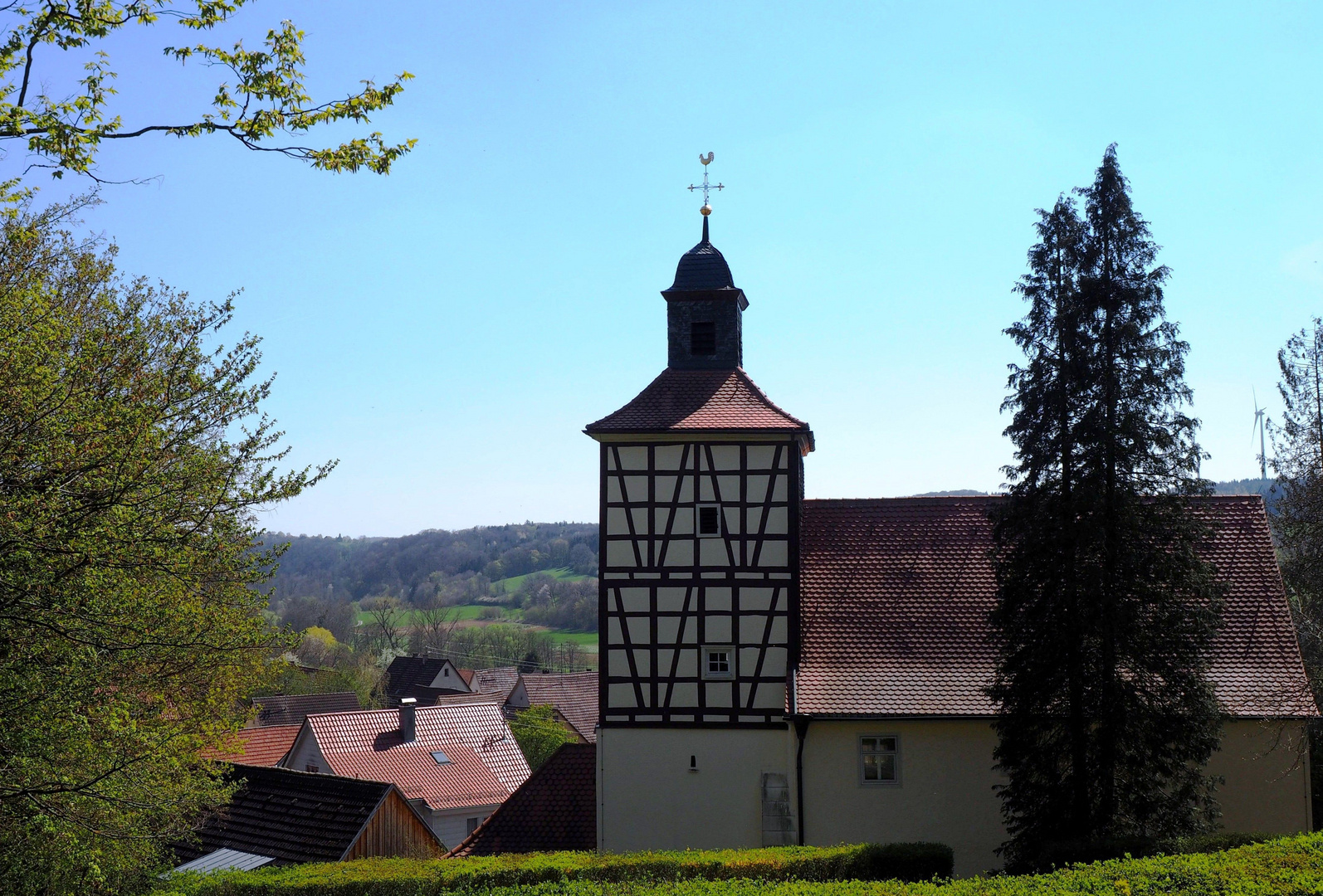 Der Fachwerk-Kirchturm