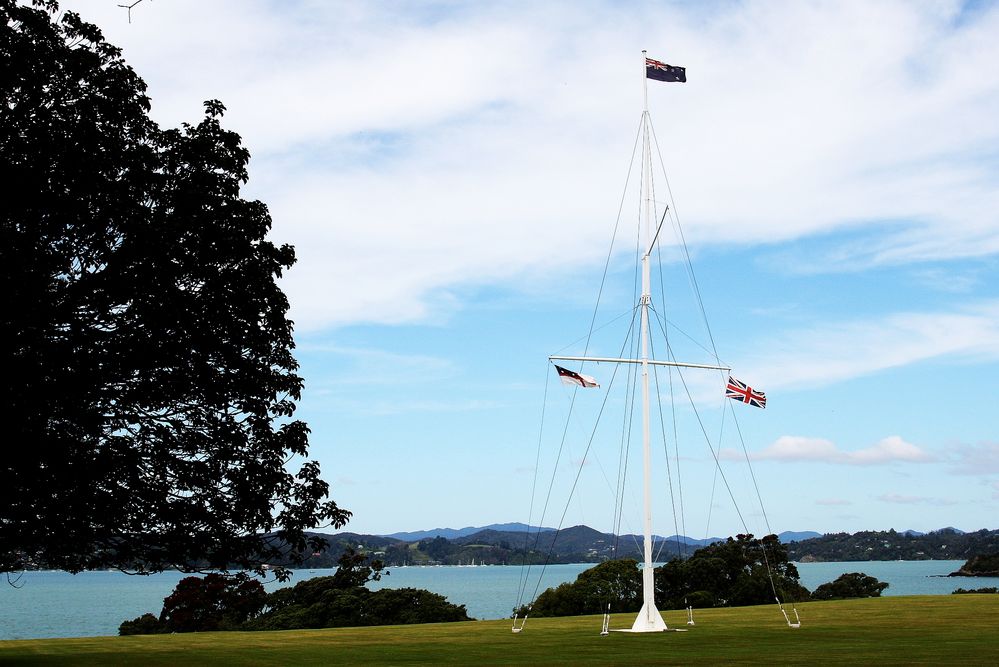 Der Fahnenmast von Waitangi