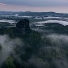 Der Falkenstein im Nebel