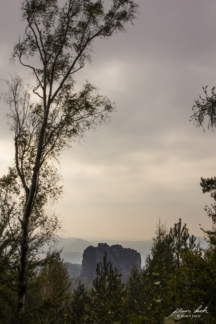 Der Falkenstein von der "Hohen Liebe" aus gesehen