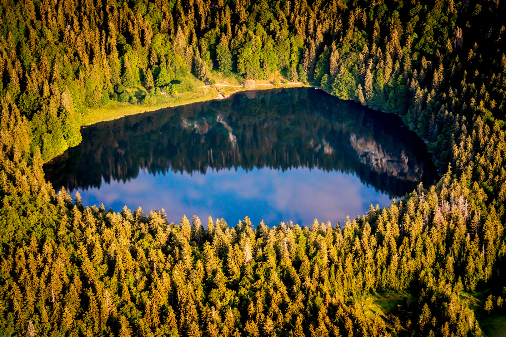 Der Feldsee am Feldberg im Schwarzwald 