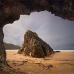 Der Felsen am Strand