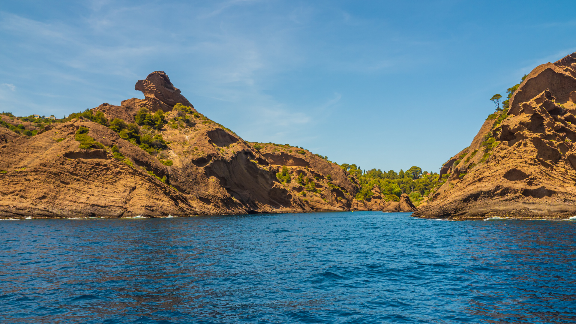 Der Felsen mit dem Kopf eines Hundes in La Ciotat