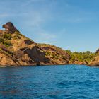 Der Felsen mit dem Kopf eines Hundes in La Ciotat