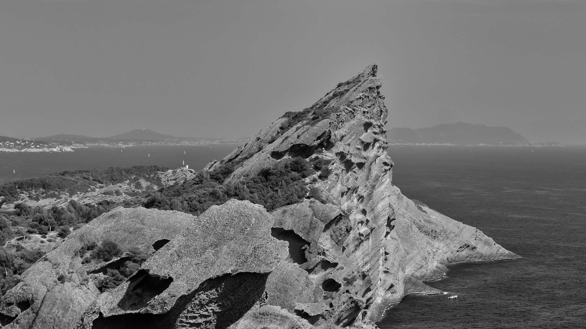 Der Felsen mit dem Kopf eines Hundes in La Ciotat