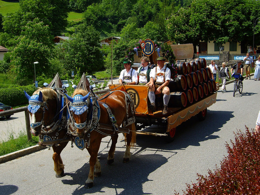 Der Festwagen vom Hofbräuhaus Berchtesgaden