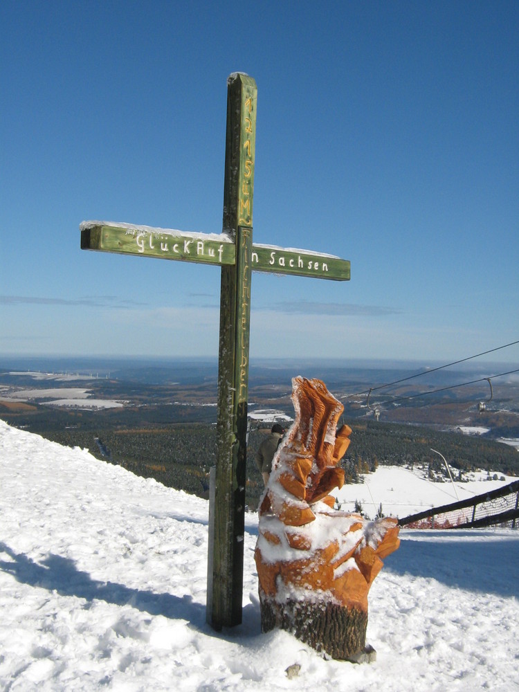 der Fichtelberg...in 1215 m Höhe...