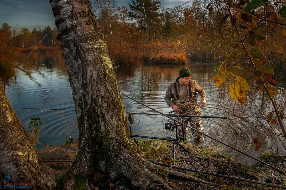Der Fischer... Foto & Bild | wasser, bäume, sonnenaufgang Bilder auf ...