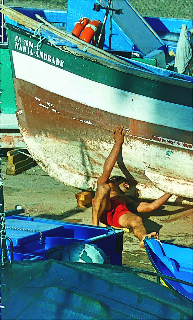 der Fischer und sein Boot