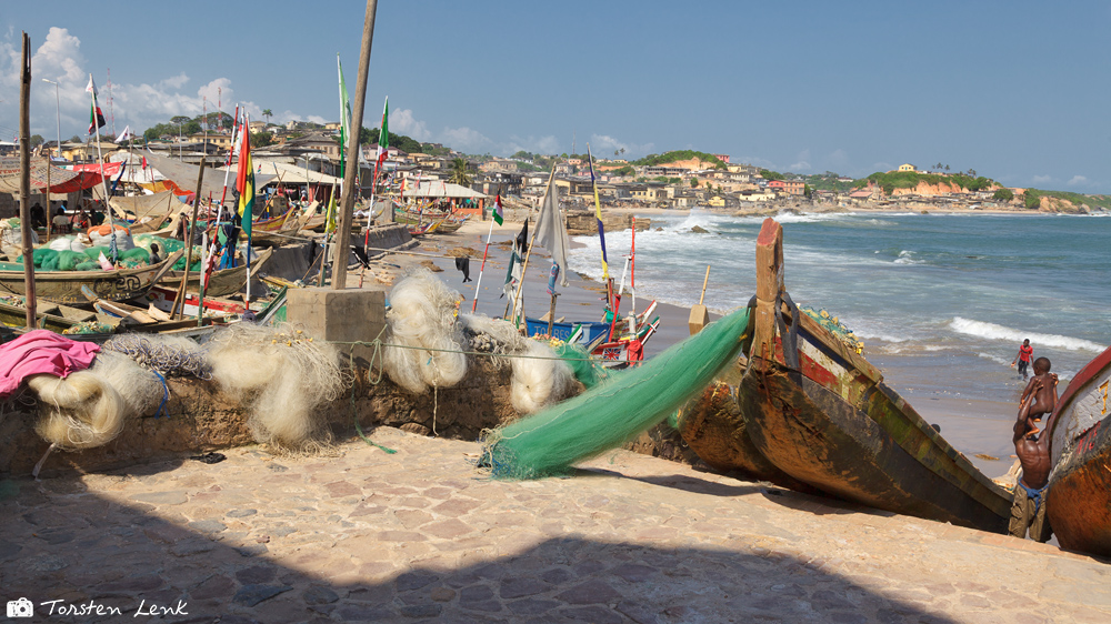 Der Fischerhafen von Cape Coast