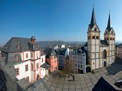 Der Florinsmarkt in der Altstadt von Koblenz