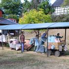 Der Flüchtlingstreck, eine Installation im Kunsthof Greven