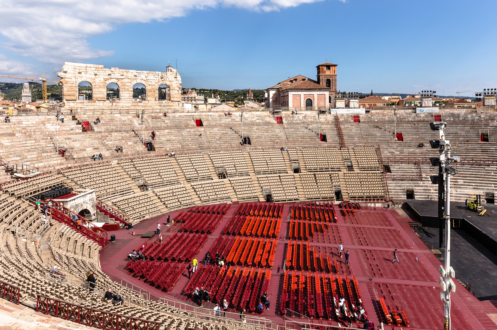 Der Flügel der Arena von Verona