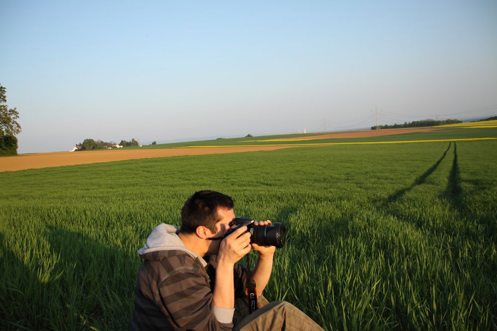 Der Fotograf bei der Arbeit