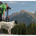 Der Fotograf mit seinem Hund