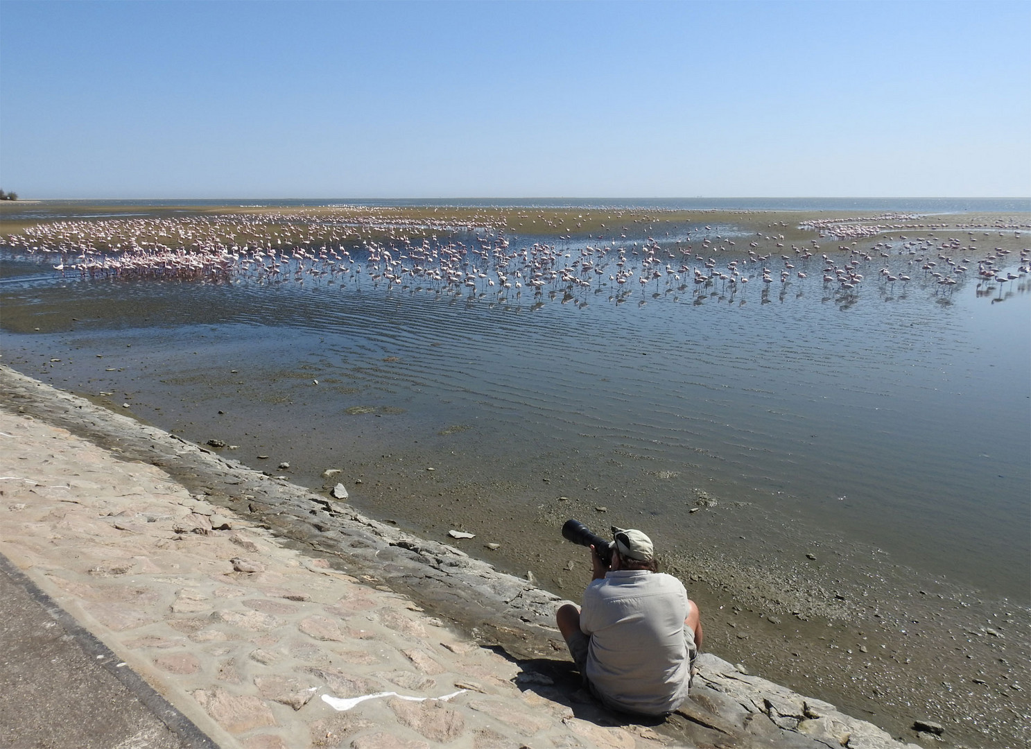 Der Fotograf schwelgt in der großen Masse der Fotomotive an der Walvisbay