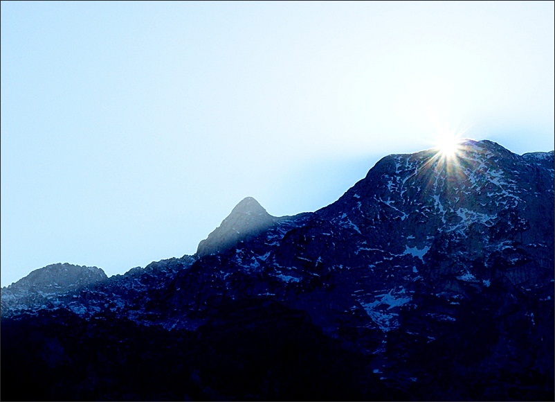 Der frühe Sonnenuntergang...