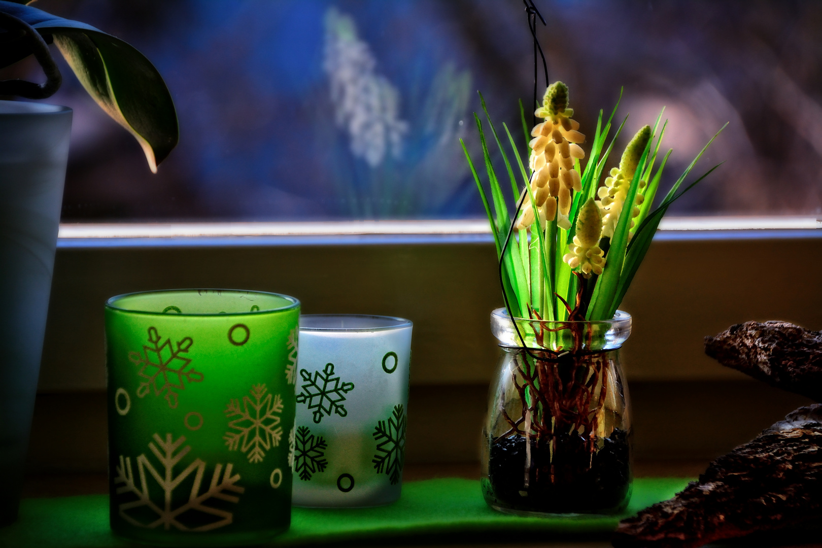 Der Frühling zu Gast auf der Fensterbank