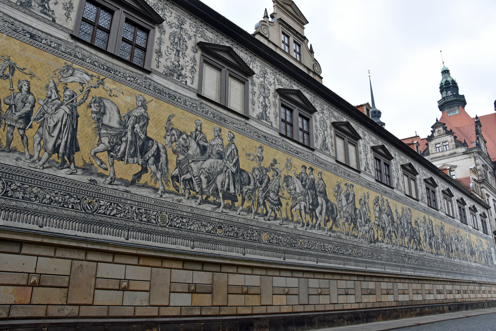 Der Fürstenzug in Dresdens Altstadt