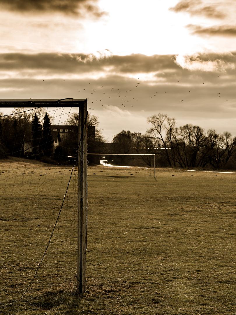 Der Fußballplatz