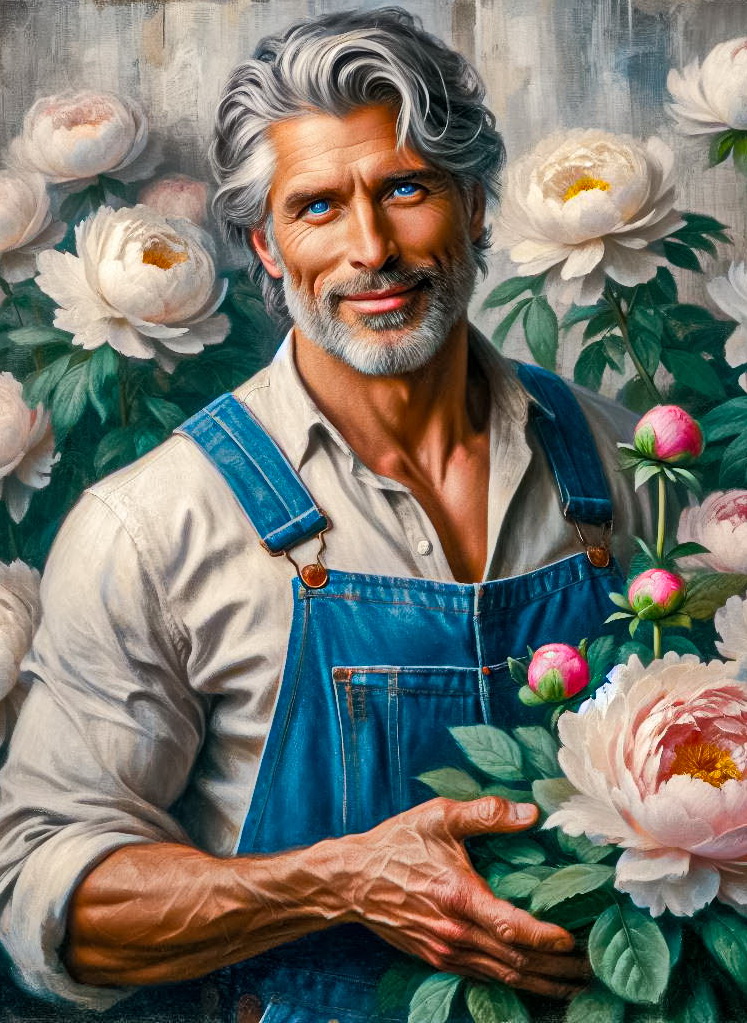 Der Gärtner im Portrait - KI Gemälde