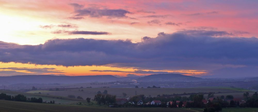 Der ganz besondere Morgenhimmel mit phantastischenn Farben...