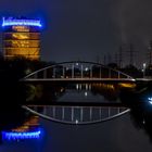 Der Gasometer mit der Brücke…