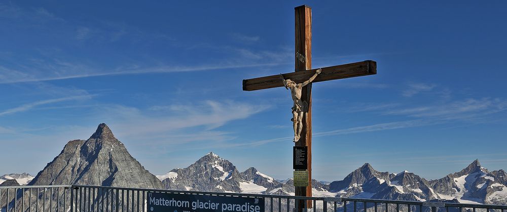 Der Gekreuzigte auf dem Kleinmatterhorn in knapp 3900m...