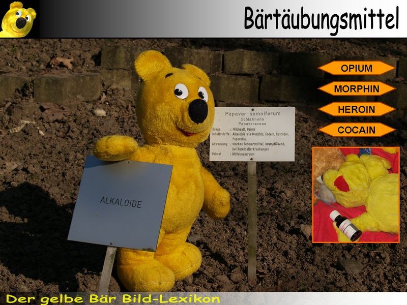 Der gelbe Bär Bild-Lexikon - Bärtäubungsmittel