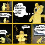 Der gelbe Bär heimlich nachts auf dem Spielplatz (Comic)