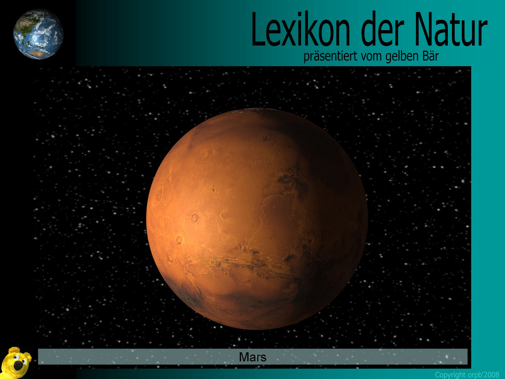 Der gelbe Bär Naturlexikon - Planeten - Mars