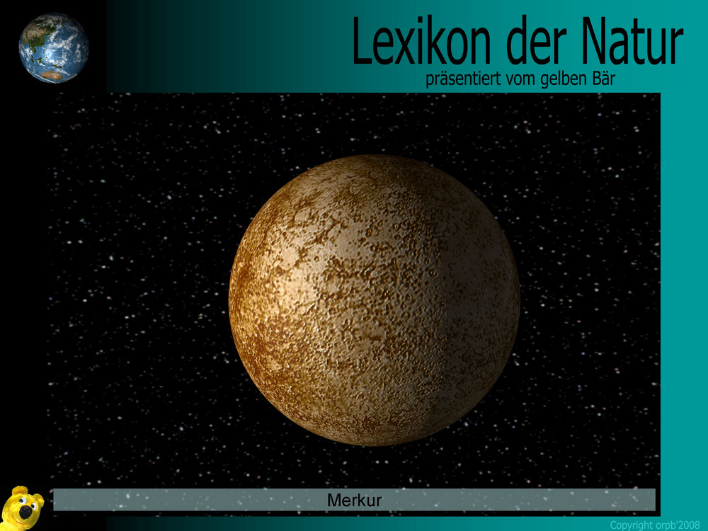 Der gelbe Bär Naturlexikon - Planeten - Merkur