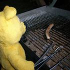 Der gelbe Bär und die erste Grillwurst des Jahres