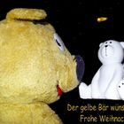 Der gelbe Bär wünscht Euch Frohe Weihnachten