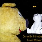 Der gelbe Bär wünscht Euch Frohe Weihnachten