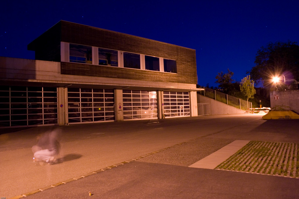 Der Gemeindewerkhof bei Nacht