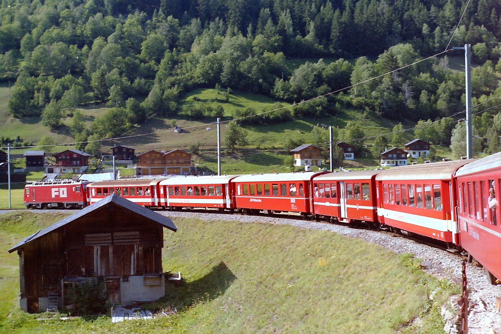 Der Glacier Express im Fieschertal 1990