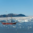 Der Gletscher im Kongsfjord auf Spitzbergen