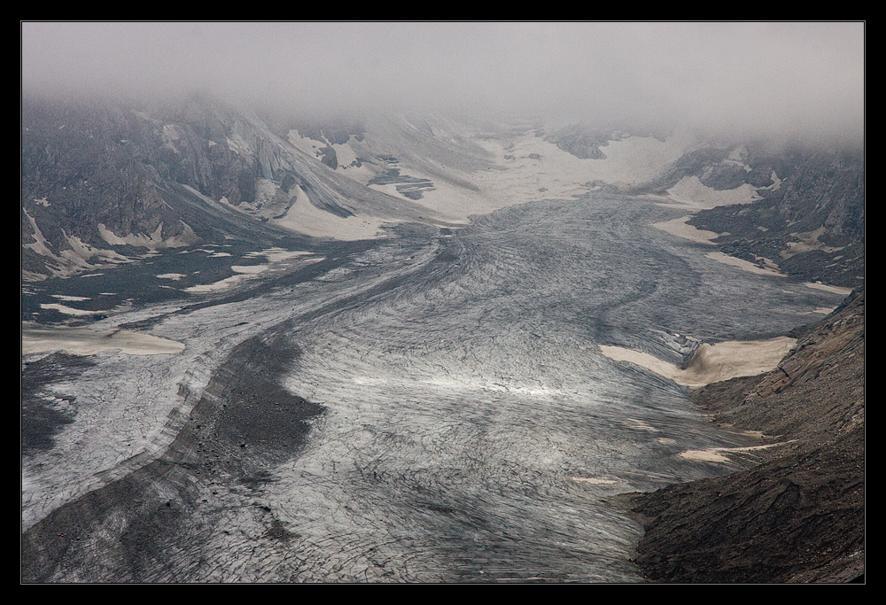 Der Gletscher Pasterze am Fuß des Großglockners