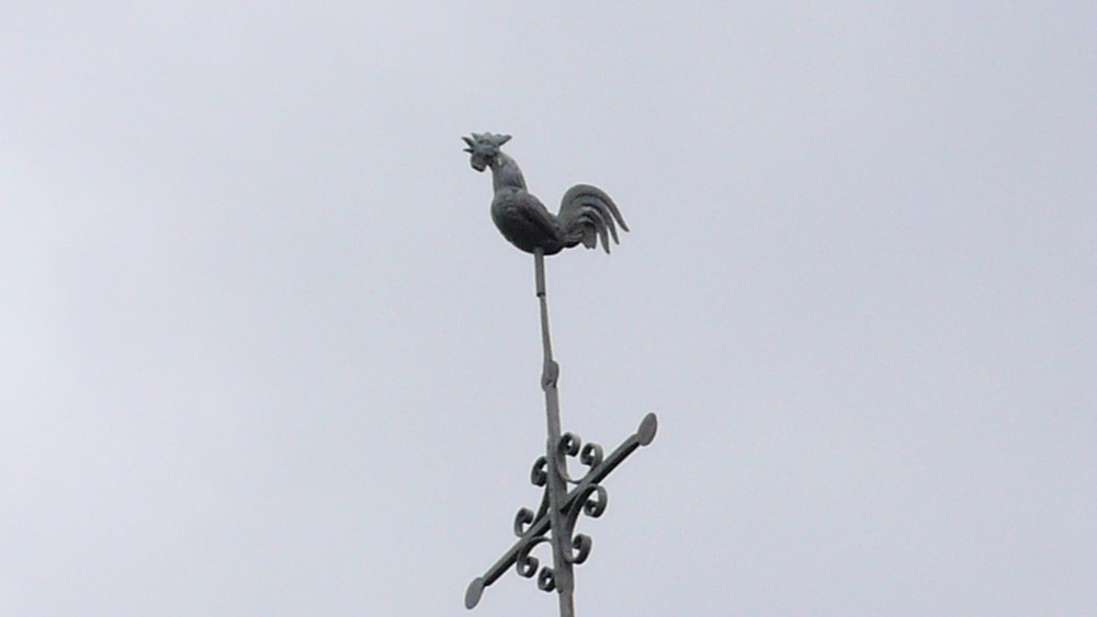 der Gockel auf dem Turm