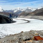 Der Gornergletscher und seine grossen Bewacher.