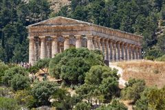 Der griechische Tempel von Segesta im Westen von Sizilien