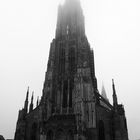 Der größte Kirchturm der Welt verschwindet im Nebel // Ulm