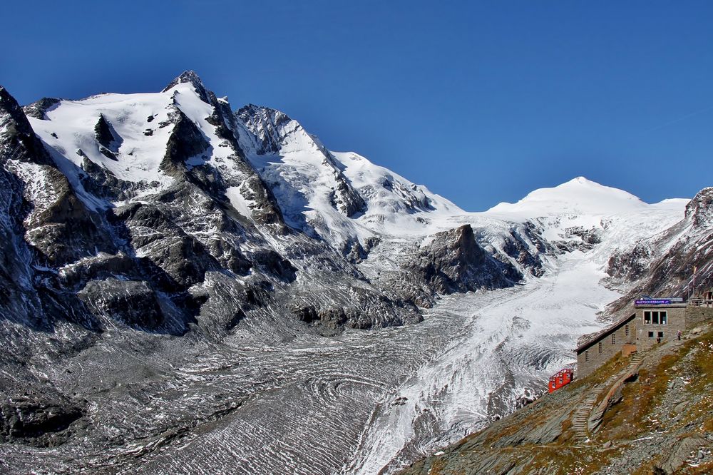 der Grossglockner mit der Gletscherbahn